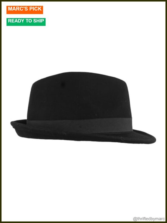 100% Wool Felt Fedora Hat Trilby Short Brim Unisex main image 6
